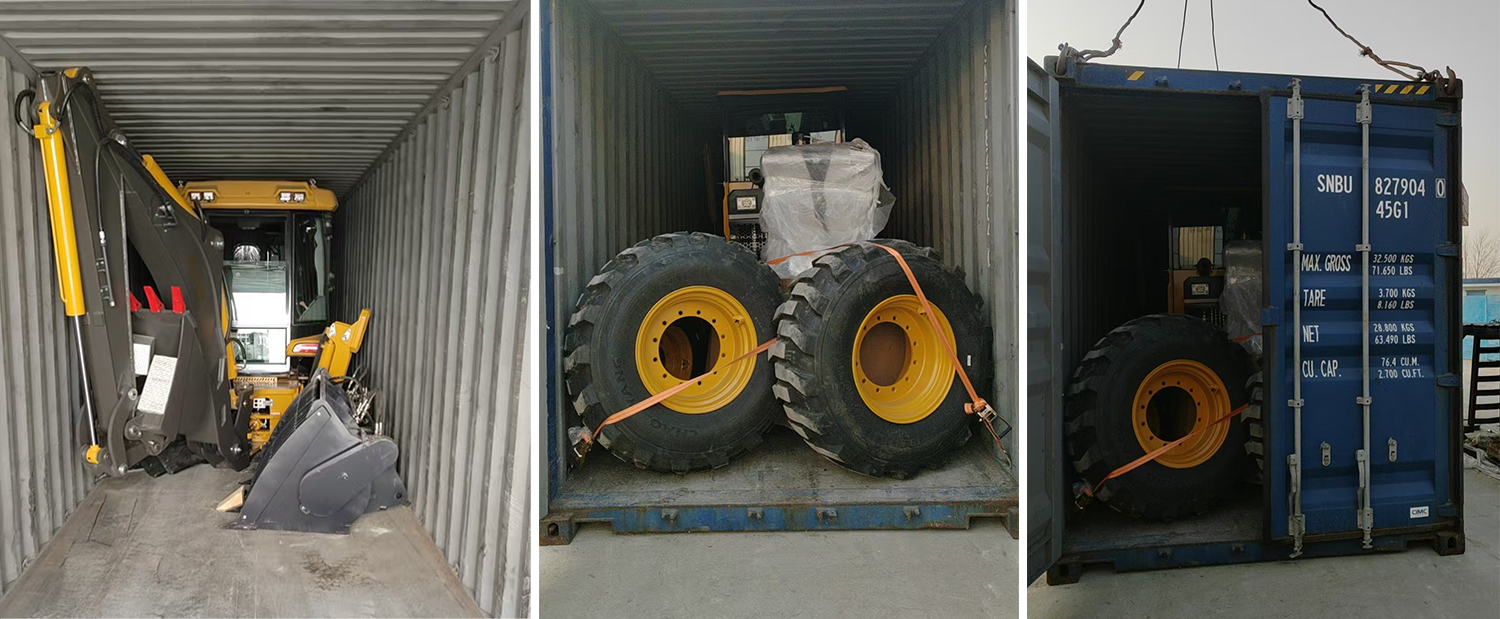 墨西哥农村道路养护中的 SAAO WZ388 反铲装载机